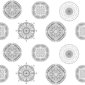 Cozy Neutral Black and White Circle Designs