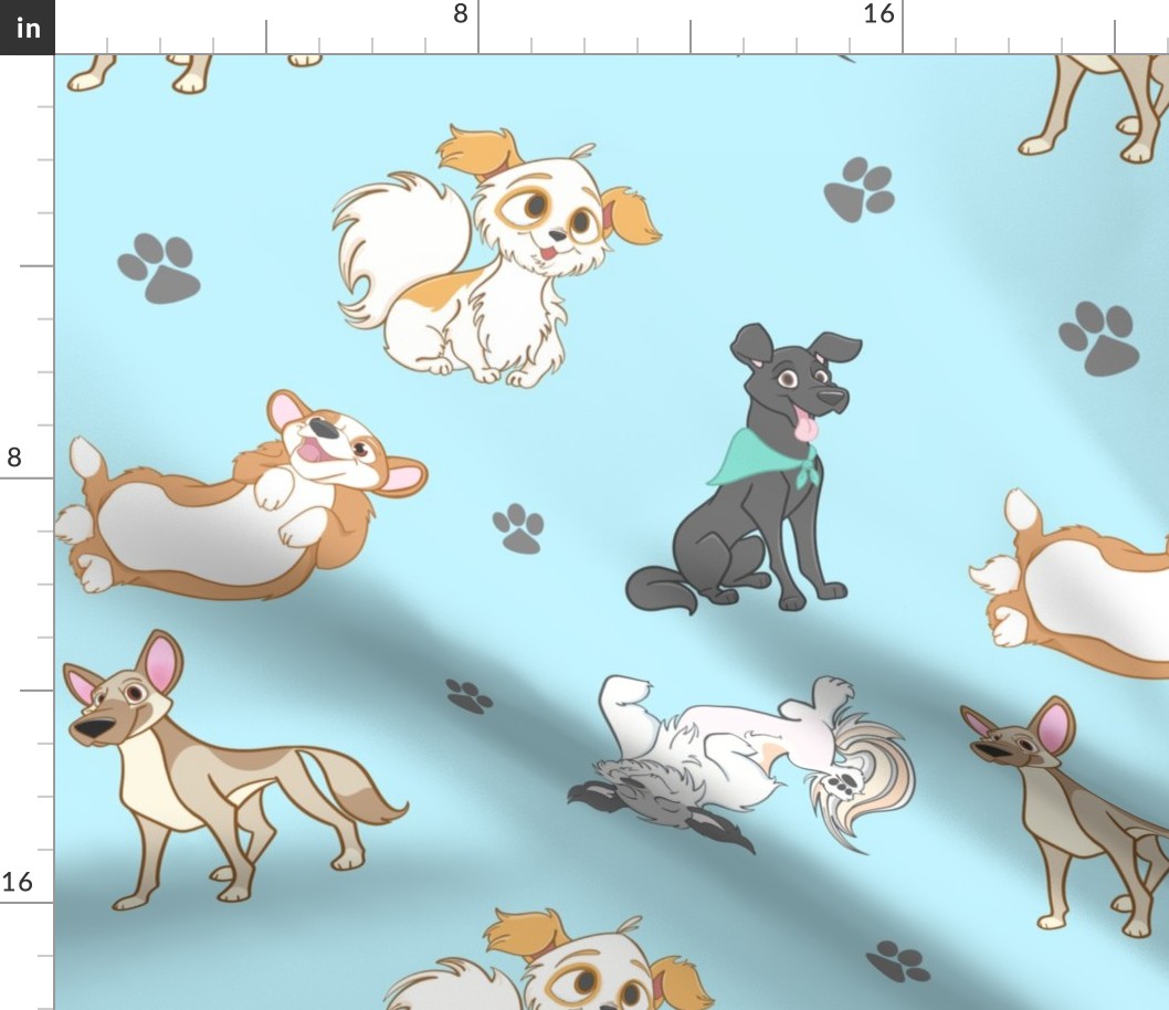 Puppy Pattern blue