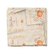 Give Thanks Pumpkin Tea Towel cream