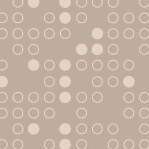 Taupe and Beige Circles Pattern