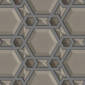 Taupe Hexagonal Geometric