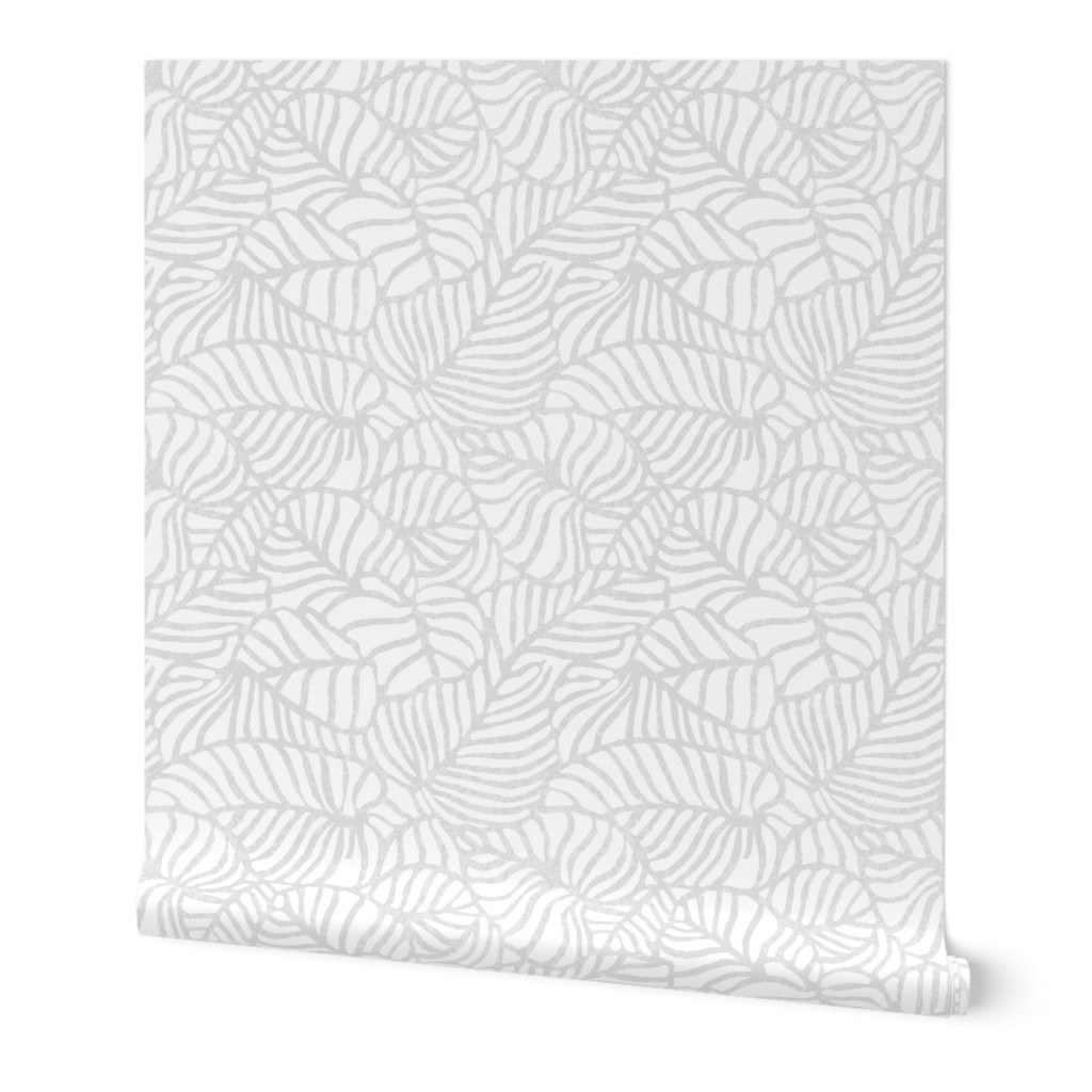 Beige leaf on white 