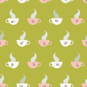 cups of green tea by rysunki_malunki