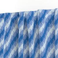 winter sledge diagonal stripes in blue by rysunki_malunki