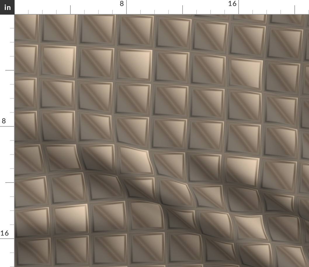 3D Effect Taupe Tiles