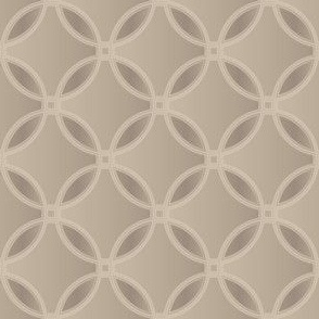 Overlapping Taupe Circles Geometric