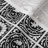The William Morris Collection ~ Trellis Diaper ~  Black and White 