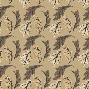 Stylized Taupe Leaves