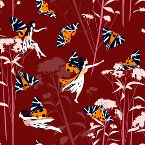 the jersey tiger moth fairy - red