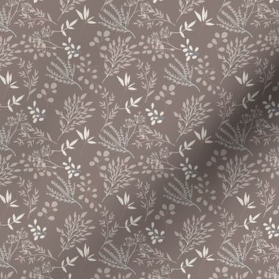 Leaves Pattern on Taupe