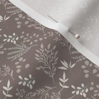 Leaves Pattern on Taupe