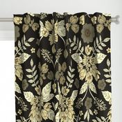 Dark Neutral Floral Pattern (large scale)