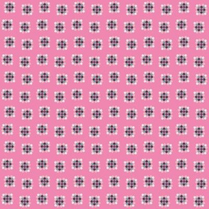 dotted squares on pink by rysunki_malunki