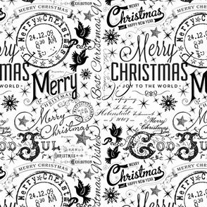 Black And White X-Mas Typography II