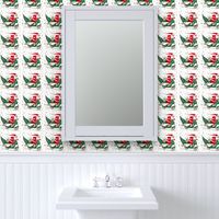 merry Christmas xmas Santa Claus snowflakes silver mistletoe  scooter vespa inspired motorcycles gifts presents trees vintage retro kitsch cute white green 