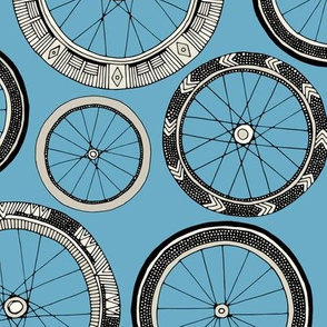 bike wheels blue