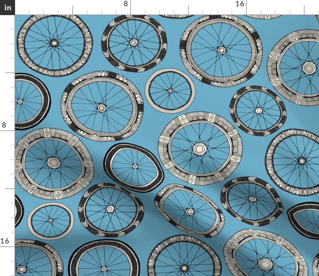 bike wheels blue