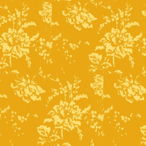 royal blossoms-gold-, mustard