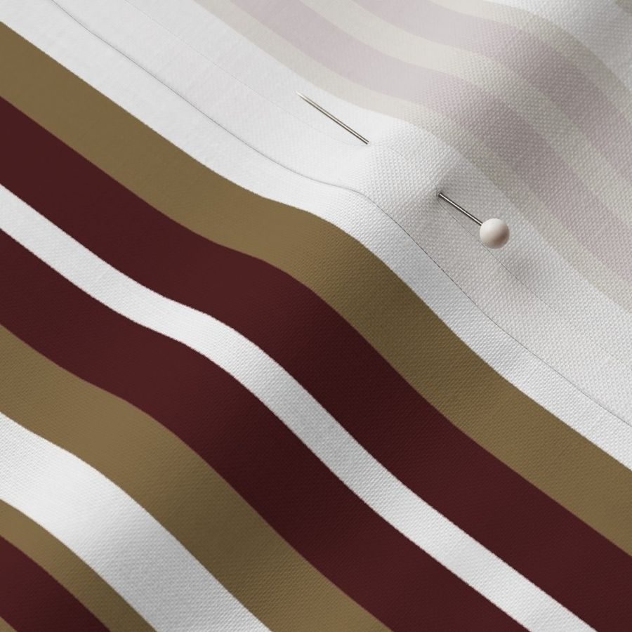 Vertical Maroon Gold White Stripes