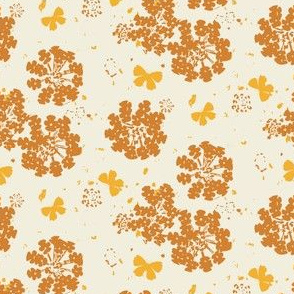 Gold Butterflies on Cream, Small