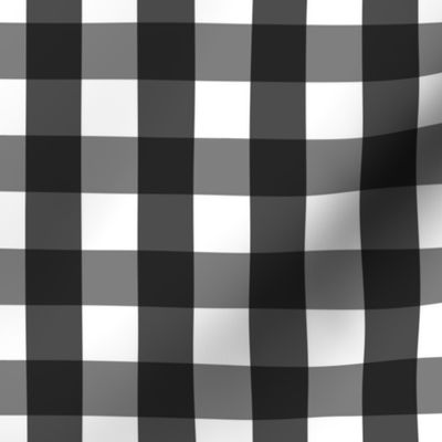 gingham 1in black and white