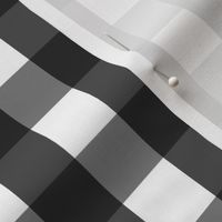 gingham 1in black and white