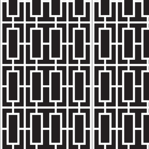 rectangular Maze-black, white