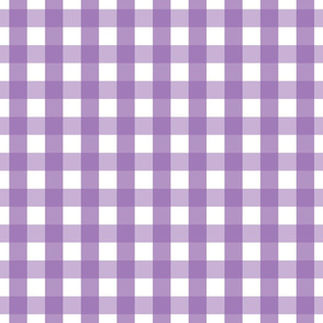 gingham 1in amethyst purple