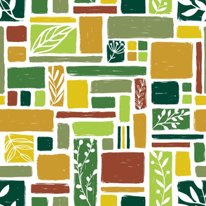 Garden blocks - autumn - large scale