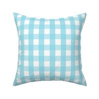 gingham 1in sky blue