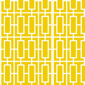 rectangular Maze-yellow gold,white