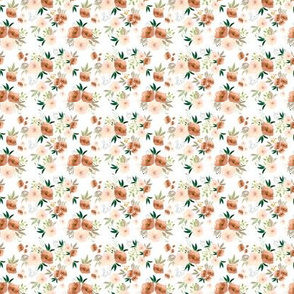 2" Santa Fe Watercolor Florals // White