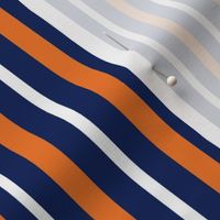 Stripes Vertical in Blue Orange White