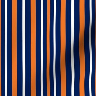 Stripes Vertical in Blue Orange White