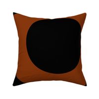 Jumbo Black Polka Dots on Mud Cloth Brown