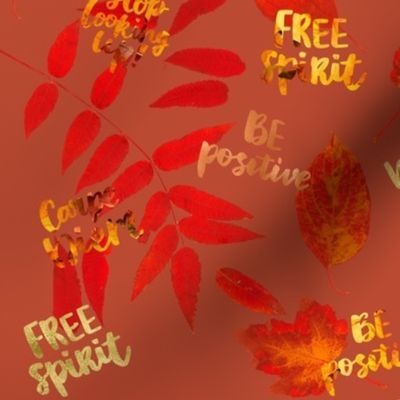 Red Autumn Leaves and Golden Phrases
