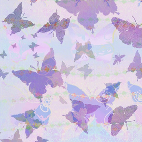 Soft Lavender Moths