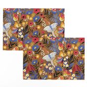 Florals and Moths - small repeat