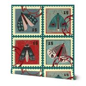 Folkart Moth Stamps