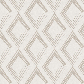 Modern Farm House Diamond Abstract Cream