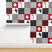 4.5 inch RCMP//Mountie - Wholecloth Cheater Quilt - Rotated