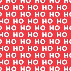 (small scale) HO HO HO - Santa - red C19BS