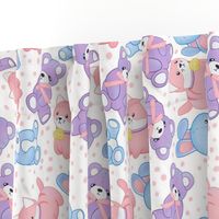 Large Scale Pastel Stuffies on White