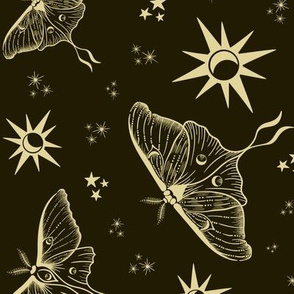 Golden Luna Moth Pattern 