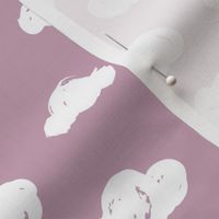 Soft clouds dreams and sleepy wonderland sky pattern mauve lilac