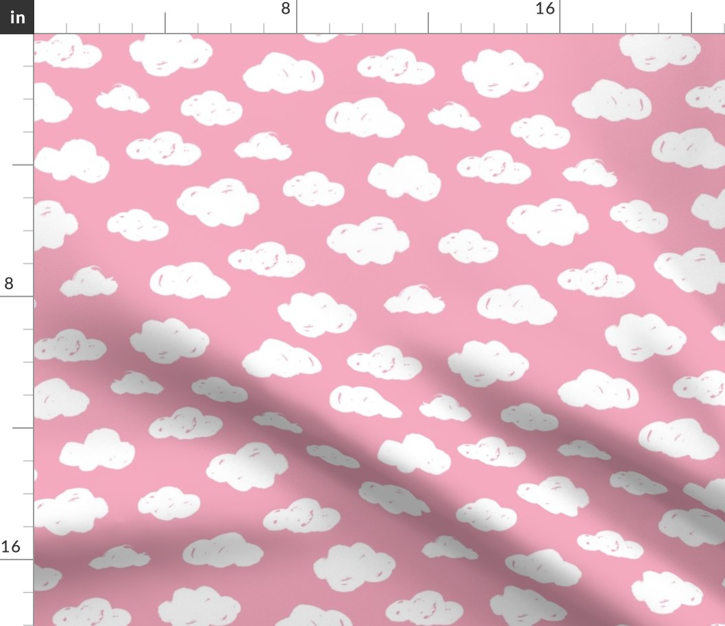 Soft clouds dreams and sleepy wonderland sky pattern pink