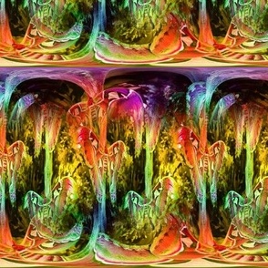 small magical abstraction moths rainbow forest 3 multicolor paysmage