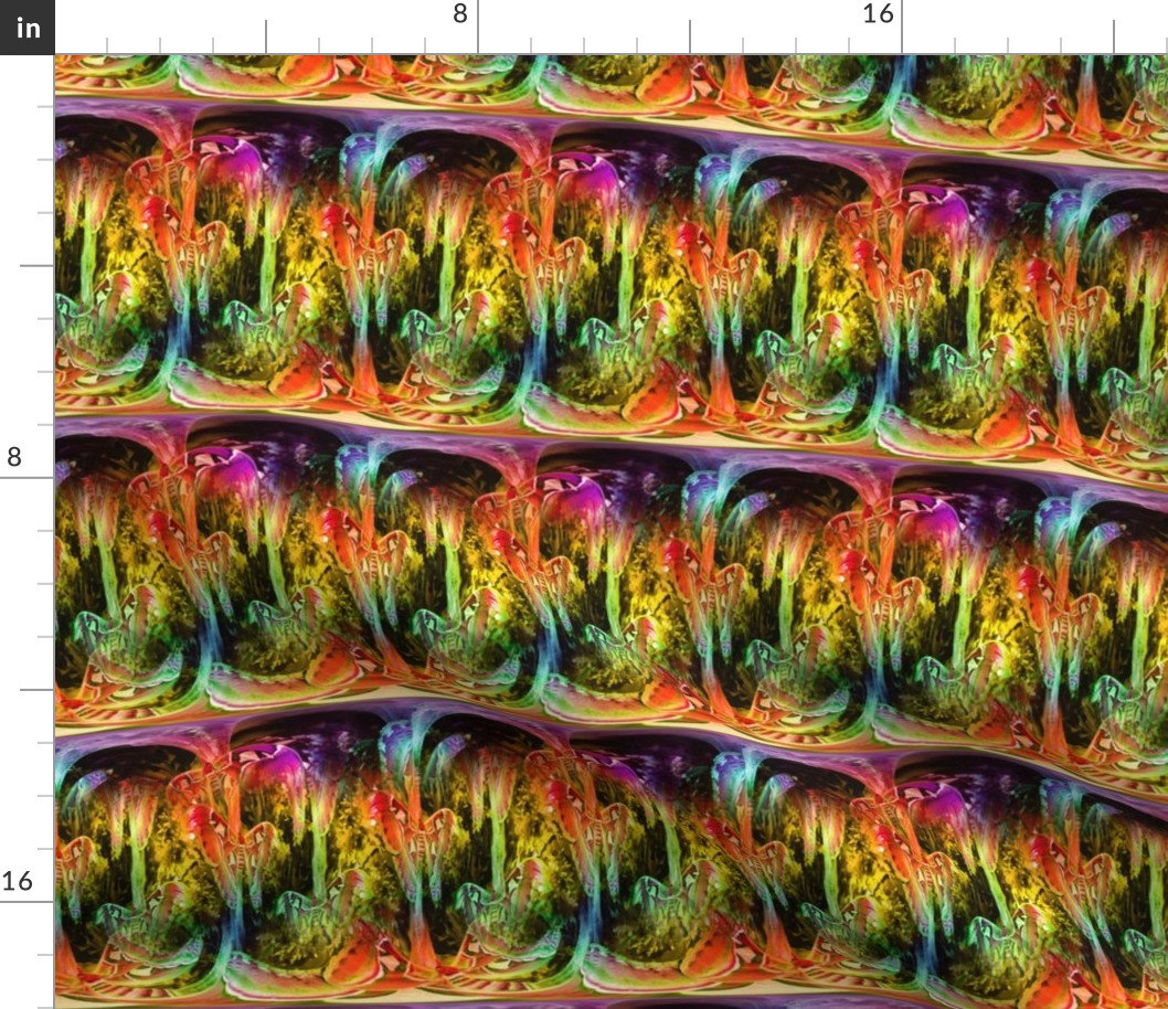 small magical abstraction moths rainbow forest 3 multicolor paysmage