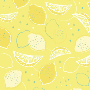 So Yellow! Lemons In Pattern