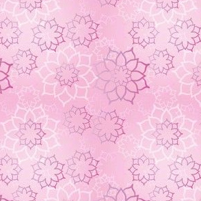 Dancing Pink Lotuses In Seamless Pattern